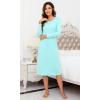 imageWiWi Nightgowns for Women Soft Viscose from Bamboo Long Sleeve Nightshirts Sleepwear Plus Size Nightshirts S3XAqua Blue
