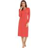 imageWiWi Nightgowns for Women Soft Viscose from Bamboo Long Sleeve Nightshirts Sleepwear Plus Size Nightshirts S3XCoral