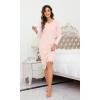 imageWiWi Nightgowns for Women Soft Viscose from Bamboo Long Sleeve Nightshirts Sleepwear Plus Size Nightshirts S3XDusty Pink