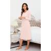 imageWiWi Nightgowns for Women Soft Viscose from Bamboo Long Sleeve Nightshirts Sleepwear Plus Size Nightshirts S3XDusty Pink