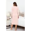 imageWiWi Nightgowns for Women Soft Viscose from Bamboo Long Sleeve Nightshirts Sleepwear Plus Size Nightshirts S3XDusty Pink
