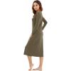 imageWiWi Nightgowns for Women Soft Viscose from Bamboo Long Sleeve Nightshirts Sleepwear Plus Size Nightshirts S3XGreen