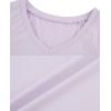 imageWiWi Nightgowns for Women Soft Viscose from Bamboo Long Sleeve Nightshirts Sleepwear Plus Size Nightshirts S3XLavender Purple
