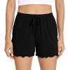 imageWiWi Pajama Shorts for Women  Viscose Made from Bamboo Soft Sleep Shorts Casual Pj Bottoms SXXLBlack