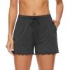 imageWiWi Pajama Shorts for Women  Viscose Made from Bamboo Soft Sleep Shorts Casual Pj Bottoms SXXLCharcoal Heather