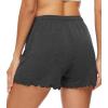 imageWiWi Pajama Shorts for Women  Viscose Made from Bamboo Soft Sleep Shorts Casual Pj Bottoms SXXLCharcoal Heather