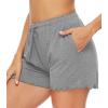 imageWiWi Pajama Shorts for Women  Viscose Made from Bamboo Soft Sleep Shorts Casual Pj Bottoms SXXLHeather Grey