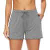 imageWiWi Pajama Shorts for Women  Viscose Made from Bamboo Soft Sleep Shorts Casual Pj Bottoms SXXLHeather Grey