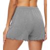 imageWiWi Pajama Shorts for Women  Viscose Made from Bamboo Soft Sleep Shorts Casual Pj Bottoms SXXLHeather Grey