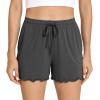 imageWiWi Pajama Shorts for Women  Viscose Made from Bamboo Soft Sleep Shorts Casual Pj Bottoms SXXLIron Grey