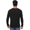 imageWiWi Pajama Top for Men Mens Lightweight Long Sleeve Tees Crewneck Sweatshirt Loungewear PJs Sleepwear Tees SXXLBlack