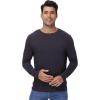 imageWiWi Pajama Top for Men Mens Lightweight Long Sleeve Tees Crewneck Sweatshirt Loungewear PJs Sleepwear Tees SXXLBlue Black