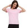 imageWiWi Pajama Top for Women Short Sleeve Scoop Neck Pajamas Soft Viscose from Bamboo Basic Solid TShirt PJ SXXLPink