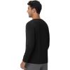 imageWiWi Viscose from Bamboo Mens Long Sleeve TShirt Crew Neck Lightweight Cooling Running Hiking SXXLBlack