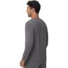 imageWiWi Viscose from Bamboo Mens Long Sleeve TShirt Crew Neck Lightweight Cooling Running Hiking SXXLCharcoal Grey