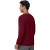 imageWiWi Viscose from Bamboo Mens Long Sleeve TShirt Crew Neck Lightweight Cooling Running Hiking SXXLDark Red