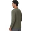 imageWiWi Viscose from Bamboo Mens Long Sleeve TShirt Crew Neck Lightweight Cooling Running Hiking SXXLGreen