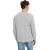 imageWiWi Viscose from Bamboo Mens Long Sleeve TShirt Crew Neck Lightweight Cooling Running Hiking SXXLLight Heather Grey