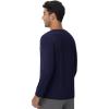 imageWiWi Viscose from Bamboo Mens Long Sleeve TShirt Crew Neck Lightweight Cooling Running Hiking SXXLNavy