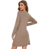 imageWiWi Viscose from Bamboo Nightgowns for Women Long Sleeve Sleep Shirts Soft Sleepwear Pajamas Nightshirts SXXLAcamel