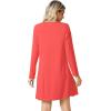 imageWiWi Viscose from Bamboo Nightgowns for Women Long Sleeve Sleep Shirts Soft Sleepwear Pajamas Nightshirts SXXLAcoral