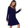 imageWiWi Viscose from Bamboo Nightgowns for Women Long Sleeve Sleep Shirts Soft Sleepwear Pajamas Nightshirts SXXLAnavy