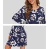 imageWiWi Viscose from Bamboo Nightgowns for Women Long Sleeve Sleep Shirts Soft Sleepwear Pajamas Nightshirts SXXLAnavy Floral