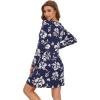 imageWiWi Viscose from Bamboo Nightgowns for Women Long Sleeve Sleep Shirts Soft Sleepwear Pajamas Nightshirts SXXLAnavy Floral
