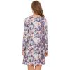 imageWiWi Viscose from Bamboo Nightgowns for Women Long Sleeve Sleep Shirts Soft Sleepwear Pajamas Nightshirts SXXLApurpleFloral