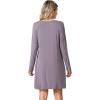 imageWiWi Viscose from Bamboo Nightgowns for Women Long Sleeve Sleep Shirts Soft Sleepwear Pajamas Nightshirts SXXLAviolet