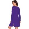 imageWiWi Viscose from Bamboo Nightgowns for Women Long Sleeve Sleep Shirts Soft Sleepwear Pajamas Nightshirts SXXLBlilac