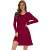 imageWiWi Viscose from Bamboo Nightgowns for Women Long Sleeve Sleep Shirts Soft Sleepwear Pajamas Nightshirts SXXLCwine