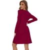 imageWiWi Viscose from Bamboo Nightgowns for Women Long Sleeve Sleep Shirts Soft Sleepwear Pajamas Nightshirts SXXLCwine