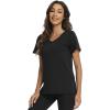 imageWiWi Viscose from Bamboo Pajama Tops for Women Soft Short Sleeve Tee Sleep Shirts V Neck TShirt Pjs Top Sleepwear SXXLAblack