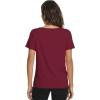 imageWiWi Viscose from Bamboo Pajama Tops for Women Soft Short Sleeve Tee Sleep Shirts V Neck TShirt Pjs Top Sleepwear SXXLAburgundy