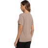 imageWiWi Viscose from Bamboo Pajama Tops for Women Soft Short Sleeve Tee Sleep Shirts V Neck TShirt Pjs Top Sleepwear SXXLAcamel