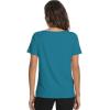 imageWiWi Viscose from Bamboo Pajama Tops for Women Soft Short Sleeve Tee Sleep Shirts V Neck TShirt Pjs Top Sleepwear SXXLAdark Teal