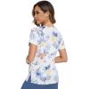 imageWiWi Viscose from Bamboo Pajama Tops for Women Soft Short Sleeve Tee Sleep Shirts V Neck TShirt Pjs Top Sleepwear SXXLAlittle Flowers