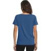 imageWiWi Viscose from Bamboo Pajama Tops for Women Soft Short Sleeve Tee Sleep Shirts V Neck TShirt Pjs Top Sleepwear SXXLAprussian Blue