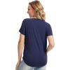 imageWiWi Viscose from Bamboo Pajama Tops for Women Soft Short Sleeve Tee Sleep Shirts V Neck TShirt Pjs Top Sleepwear SXXLBnavy