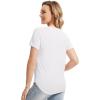 imageWiWi Viscose from Bamboo Pajama Tops for Women Soft Short Sleeve Tee Sleep Shirts V Neck TShirt Pjs Top Sleepwear SXXLBraw White