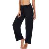 imageWiWi Viscose from Bamboo Womens Casual Loose Wide Leg Pants Pajama Bottoms Drawstring Sweatpants Palazzo Pjs Bottom SXXLAblack
