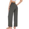 imageWiWi Viscose from Bamboo Womens Casual Loose Wide Leg Pants Pajama Bottoms Drawstring Sweatpants Palazzo Pjs Bottom SXXLAiron Grey