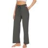imageWiWi Viscose from Bamboo Womens Casual Loose Wide Leg Pants Pajama Bottoms Drawstring Sweatpants Palazzo Pjs Bottom SXXLAiron Grey