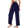 imageWiWi Viscose from Bamboo Womens Casual Loose Wide Leg Pants Pajama Bottoms Drawstring Sweatpants Palazzo Pjs Bottom SXXLAnavy
