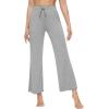 imageWiWi Viscose from Bamboo Womens Casual Loose Wide Leg Pants Pajama Bottoms Drawstring Sweatpants Palazzo Pjs Bottom SXXLBheather Grey