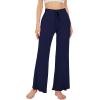 imageWiWi Viscose from Bamboo Womens Casual Loose Wide Leg Pants Pajama Bottoms Drawstring Sweatpants Palazzo Pjs Bottom SXXLBnavy