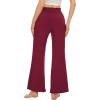 imageWiWi Viscose from Bamboo Womens Casual Loose Wide Leg Pants Pajama Bottoms Drawstring Sweatpants Palazzo Pjs Bottom SXXLBwine
