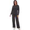 imageWiWi Women Outfits Sweatsuits Lounge Hoodie Set for Womens Long Sleeve Hoodies and Jogger Pant Tracksuit SXXLCharcoal