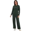 imageWiWi Women Outfits Sweatsuits Lounge Hoodie Set for Womens Long Sleeve Hoodies and Jogger Pant Tracksuit SXXLDark Fence Green